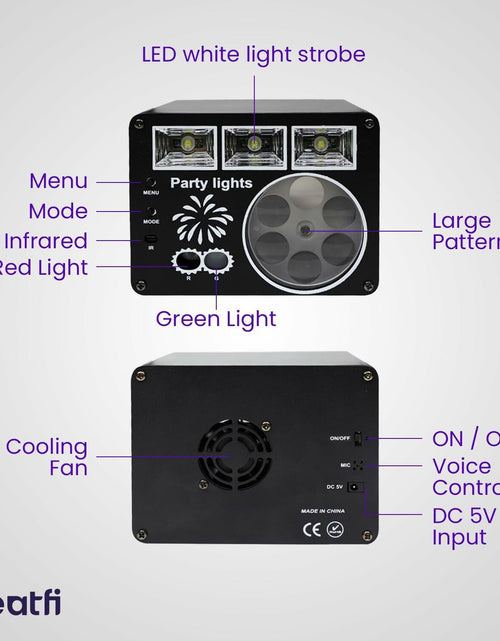 Load image into Gallery viewer, Neatfi Sound Activated Party Light with Remote Control Black Indoor DJ
