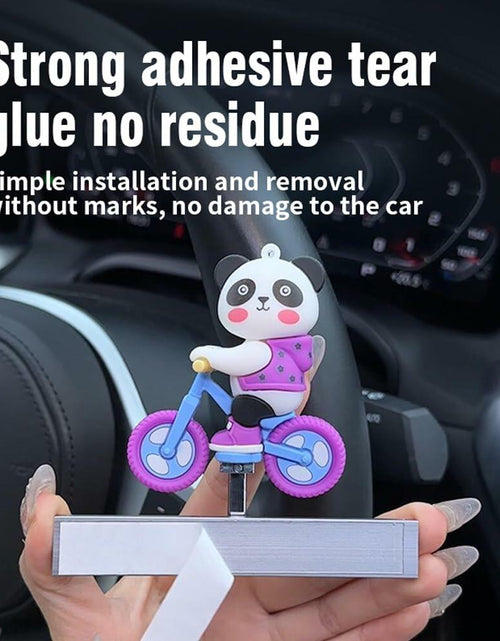 Load image into Gallery viewer, Interior Care Panda Car Console Decoration Cute Biking Fatigue Relief
