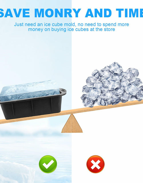Load image into Gallery viewer, POUYRBA 2pcs Extra Large 6LB Blue Silicone Ice Block Mold for Ice Bath
