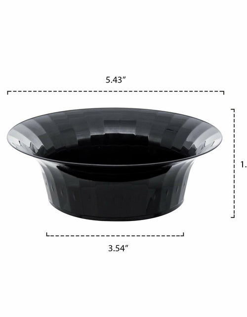 Load image into Gallery viewer, Party Essentials Deluxe Plastic Salad Bowls 10oz Black 20 Count
