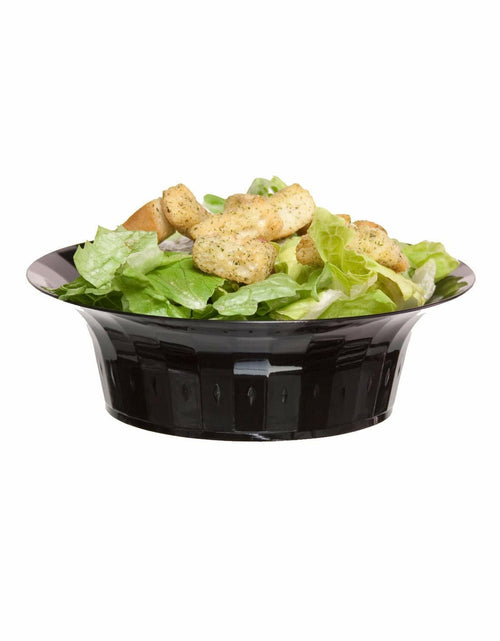 Load image into Gallery viewer, Party Essentials Deluxe Plastic Salad Bowls 10oz Black 20 Count
