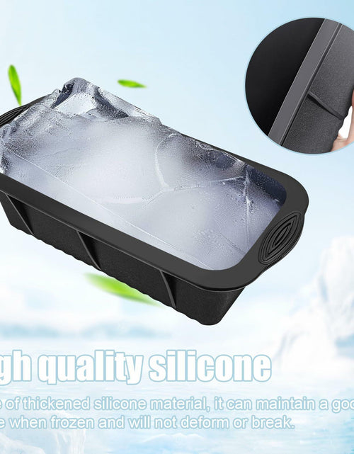 Load image into Gallery viewer, POUYRBA 2pcs Extra Large 6LB Blue Silicone Ice Block Mold for Ice Bath
