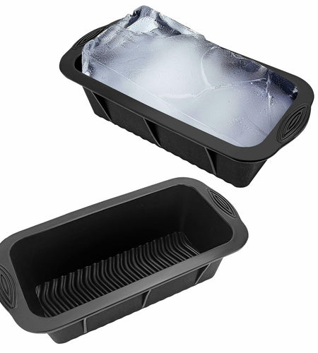 POUYRBA 2pcs Extra Large 6LB Blue Silicone Ice Block Mold for Ice Bath