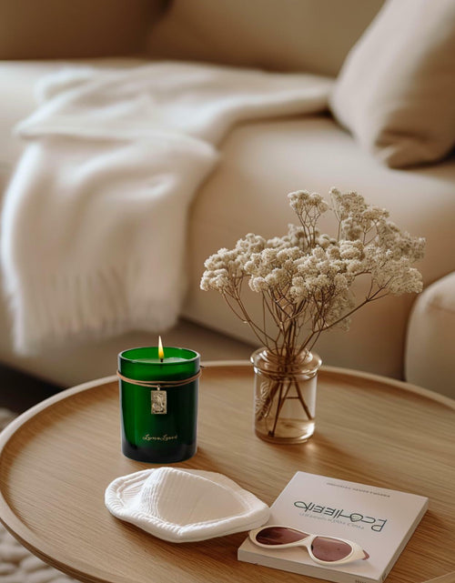 Load image into Gallery viewer, LunaLoved Candle for Tarot The Hermit, Juniper Lavender Scented Candles, GREEN
