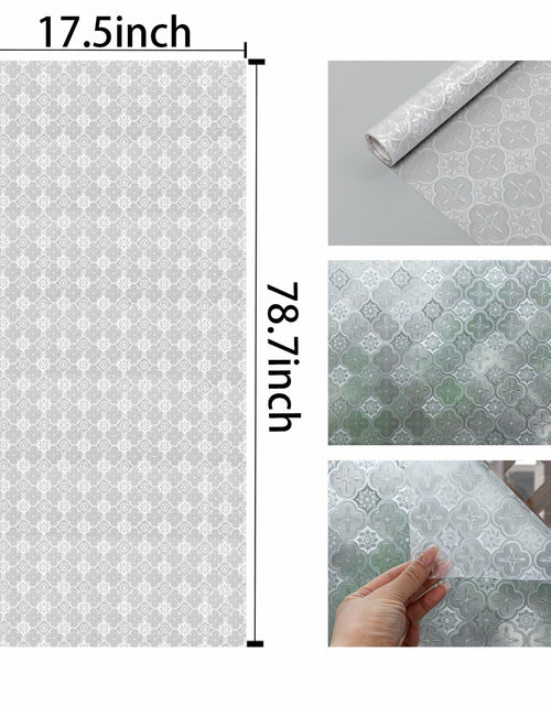 Load image into Gallery viewer, HYOUBALA Window Privacy Film UV Protection Non-Adhesive Begonia 17.5x78.7
