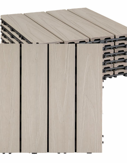 Load image into Gallery viewer, Famobay WPC Patio Deck Tiles 3D Organic White 12x12in 6pcs Durable Waterproof
