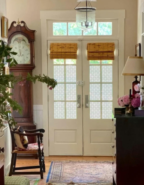 Load image into Gallery viewer, HYOUBALA Window Privacy Film UV Protection Non-Adhesive Begonia 17.5x78.7
