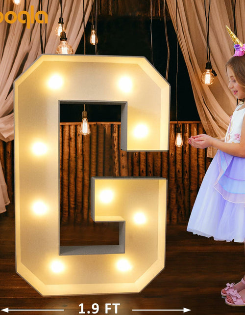 Load image into Gallery viewer, Pooqla 3FT LED Marquee Letter G Light Up Cool &amp; Warm White 3 Feet
