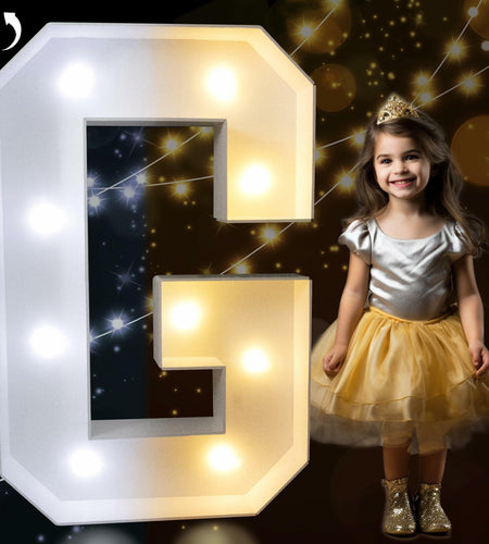 Pooqla 3FT LED Marquee Letter G Light Up Cool & Warm White 3 Feet
