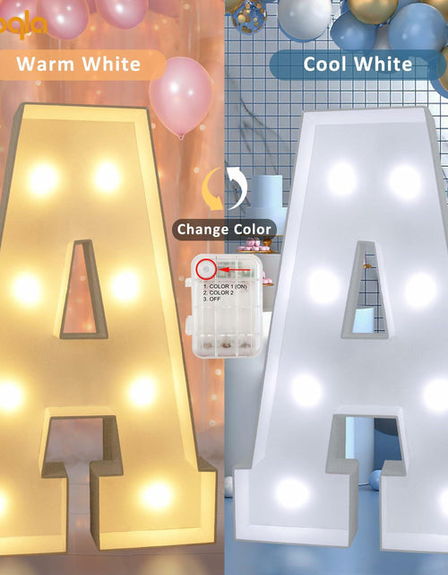 Load image into Gallery viewer, Pooqla 3FT LED Marquee Letter G Light Up Cool &amp; Warm White 3 Feet
