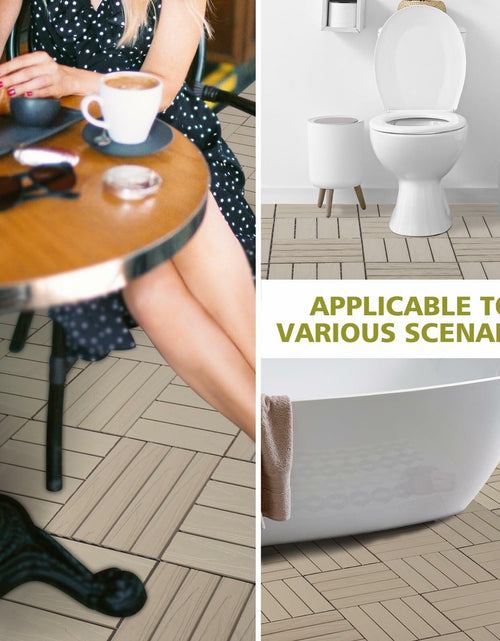 Load image into Gallery viewer, Famobay WPC Patio Deck Tiles 3D Organic White 12x12in 6pcs Durable Waterproof
