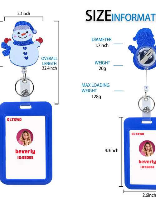 Load image into Gallery viewer, Easter Nurse Retractable Badge Holder Snowman Clip Hard Plastic Reel
