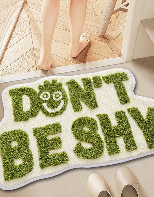Load image into Gallery viewer, Blkjsgly 18x30 Cute Non-Slip Plush Bath Mat Green White Soft Absorbent
