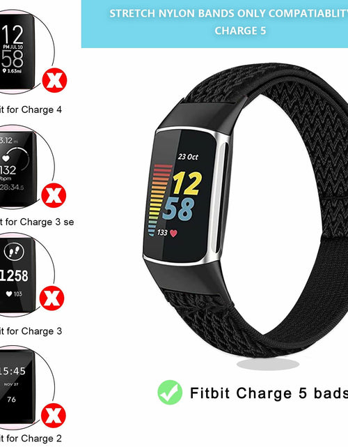 Load image into Gallery viewer, Yibcaiic Adjustable Stretchy Bands Compatible Fitbit Charge 5 Wristbands
