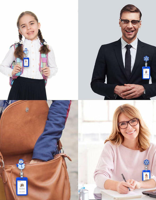Load image into Gallery viewer, Easter Nurse Retractable Badge Holder Snowman Clip Hard Plastic Reel

