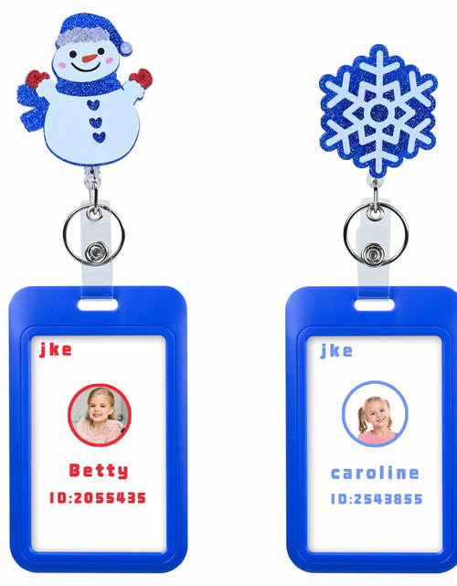 Load image into Gallery viewer, Easter Nurse Retractable Badge Holder Snowman Clip Hard Plastic Reel
