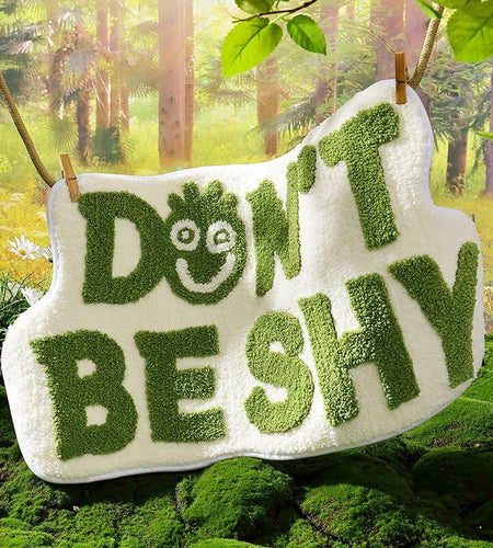 Blkjsgly 18x30 Cute Non-Slip Plush Bath Mat Green White Soft Absorbent