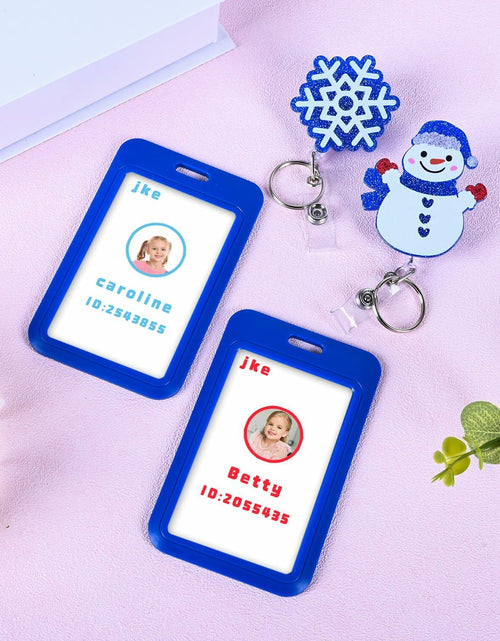 Load image into Gallery viewer, Easter Nurse Retractable Badge Holder Snowman Clip Hard Plastic Reel
