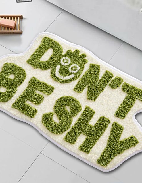 Load image into Gallery viewer, Blkjsgly 18x30 Cute Non-Slip Plush Bath Mat Green White Soft Absorbent
