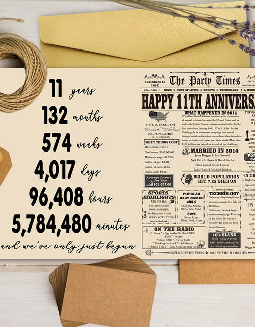Load image into Gallery viewer, YiKaLus 11th Anniversary Steel Gift Card Romantic Wedding Gift for Him Her
