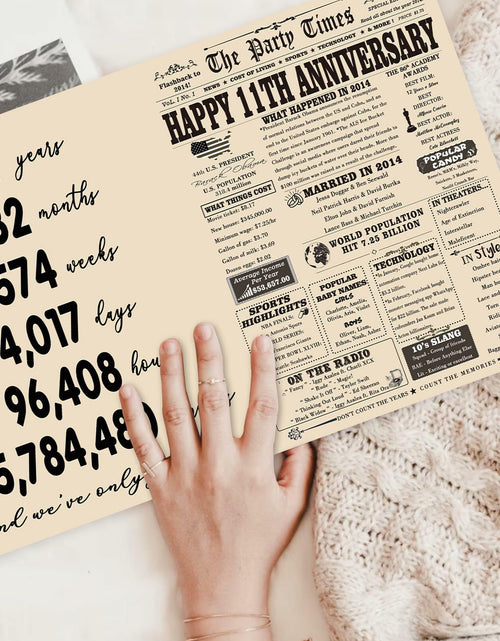Load image into Gallery viewer, YiKaLus 11th Anniversary Steel Gift Card Romantic Wedding Gift for Him Her

