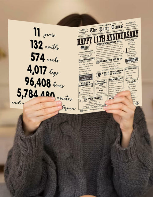 Load image into Gallery viewer, YiKaLus 11th Anniversary Steel Gift Card Romantic Wedding Gift for Him Her
