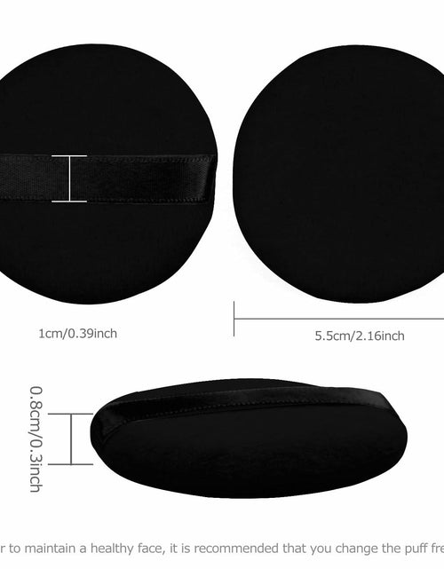 Load image into Gallery viewer, Flytianmy 9Pcs 2.16" Round Face Makeup Powder Puffs Black Nude Pink

