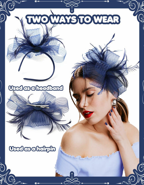 Load image into Gallery viewer, Kidukso Derby Hat Women Vintage Fascinator Headband Clip

