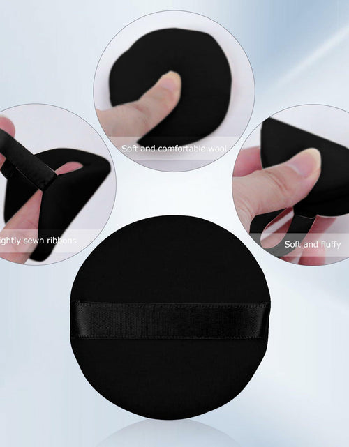 Load image into Gallery viewer, Flytianmy 9Pcs 2.16" Round Face Makeup Powder Puffs Black Nude Pink
