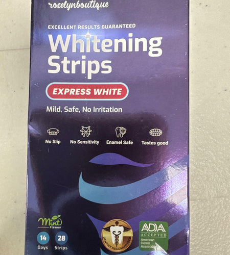 Care Enamel Whitening Strips Teeth Whitener Kit Mint 28 Strips