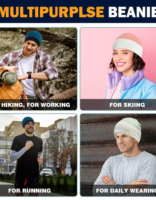 Load image into Gallery viewer, Alpha 4 Pieces Fleece Watch Cap Skull Beanie Winter Warm Windproof One Size
