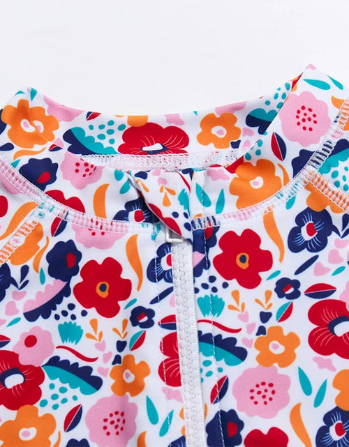 Load image into Gallery viewer, Agreeone Toddler Girls One Piece Swimsuit UPF 50+ Rashguard Ice Cream Size 3-6M
