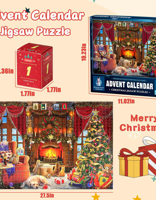 Load image into Gallery viewer, Christmas Puzzle Advent Calendar 2025 Fireplace 1008 Pieces 24 Parts
