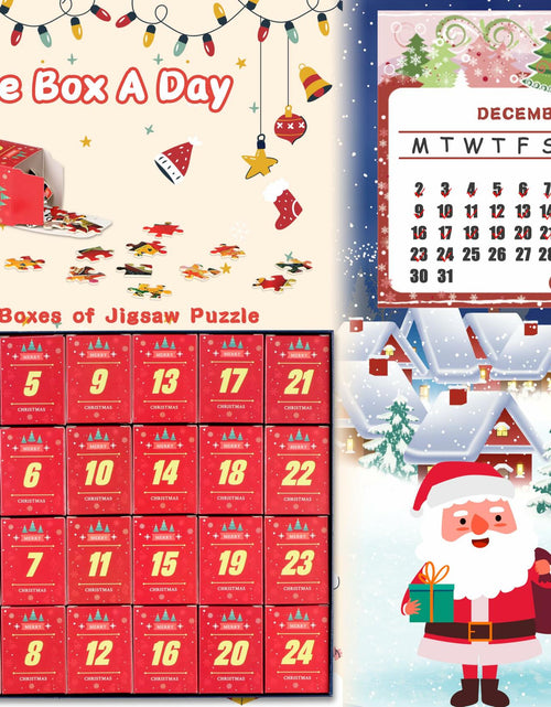 Load image into Gallery viewer, Christmas Puzzle Advent Calendar 2025 Fireplace 1008 Pieces 24 Parts
