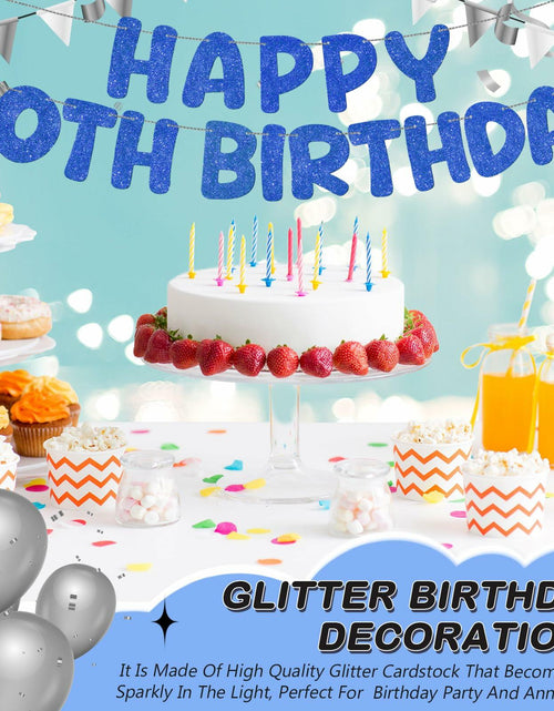 Load image into Gallery viewer, Fulmoon 50th Birthday Banner Pre Strung Glitter 11.5ft Champagne Gold
