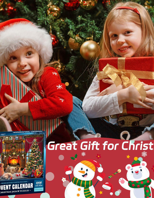 Load image into Gallery viewer, Christmas Puzzle Advent Calendar 2025 Fireplace 1008 Pieces 24 Parts

