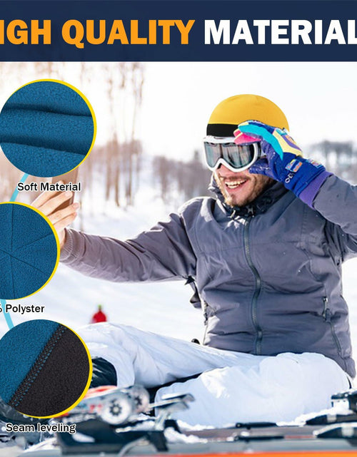 Load image into Gallery viewer, Alpha 4 Pieces Fleece Watch Cap Skull Beanie Winter Warm Windproof One Size
