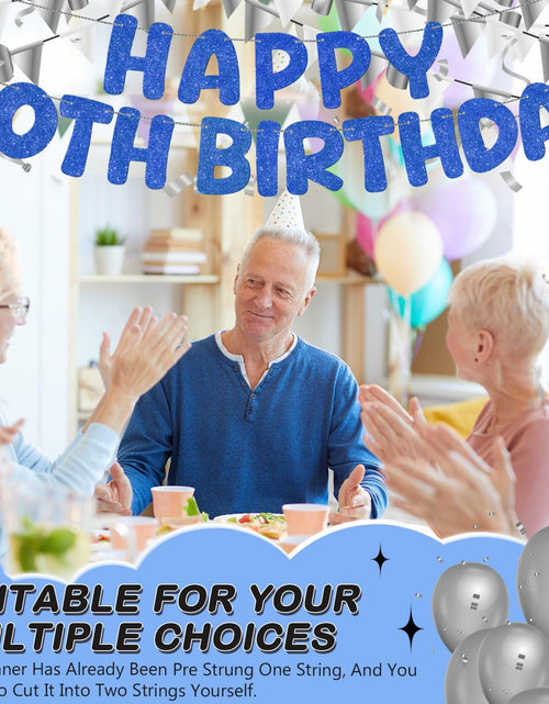 Load image into Gallery viewer, Fulmoon 50th Birthday Banner Pre Strung Glitter 11.5ft Champagne Gold
