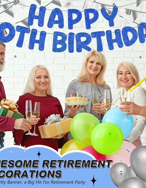 Load image into Gallery viewer, Fulmoon 50th Birthday Banner Pre Strung Glitter 11.5ft Champagne Gold
