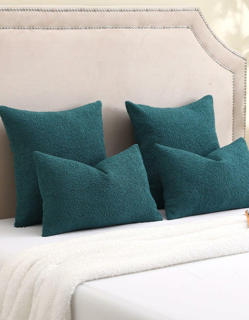 Load image into Gallery viewer, FUTEI Teal Green Decorative Throw Pillow Covers 16x16 Inch Pack of 2
