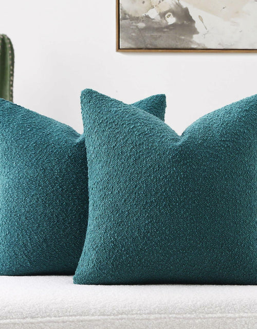 Load image into Gallery viewer, FUTEI Teal Green Decorative Throw Pillow Covers 16x16 Inch Pack of 2

