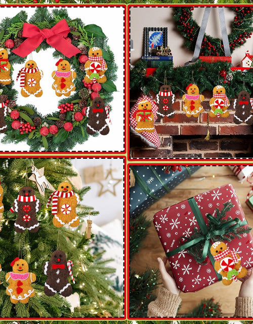 Load image into Gallery viewer, Fanfanwin Gingerbread Man Ornaments Brown 5.12in 6 Pcs Christmas Decor
