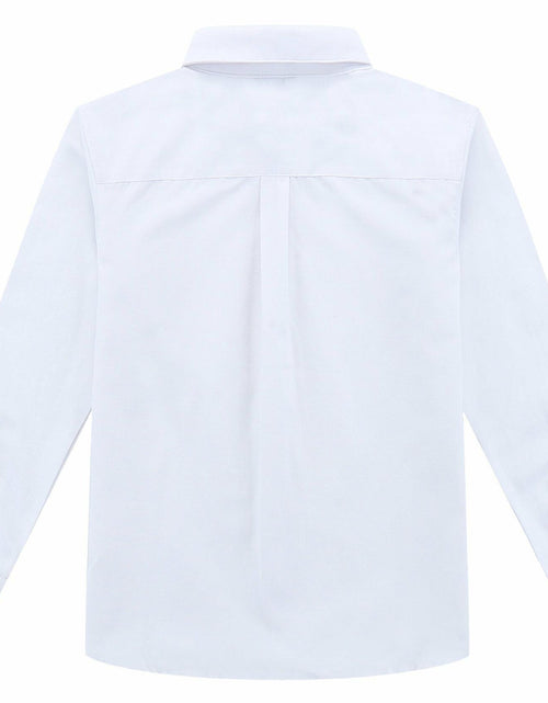 Load image into Gallery viewer, Bienzoe Boys Long Sleeve Button Down Shirt White Size 14
