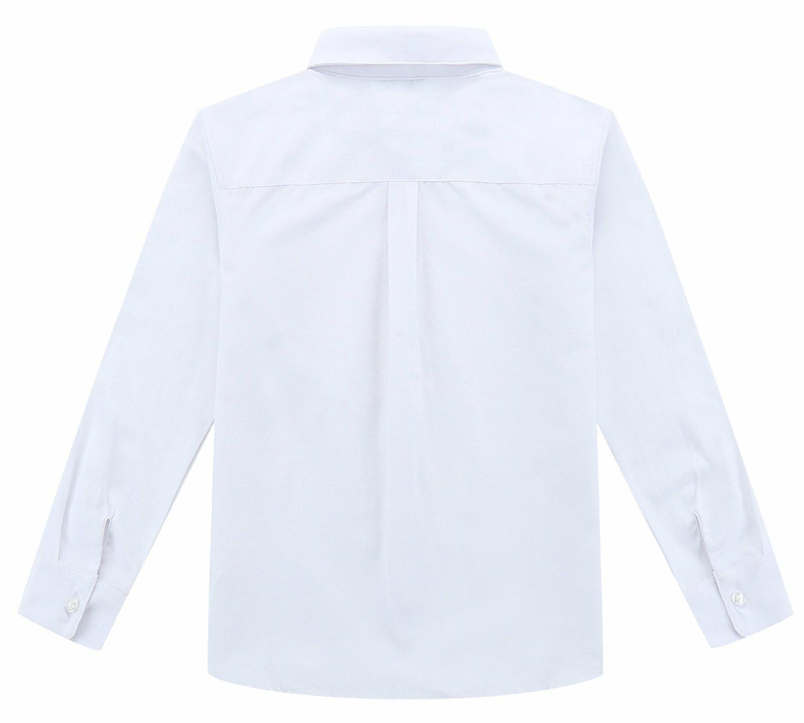 Bienzoe Boys Long Sleeve Button Down Shirt White Size 14