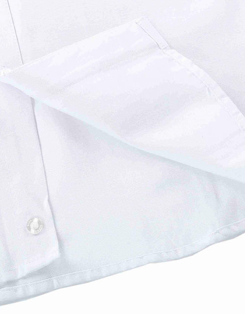 Load image into Gallery viewer, Bienzoe Boys Long Sleeve Button Down Shirt White Size 14
