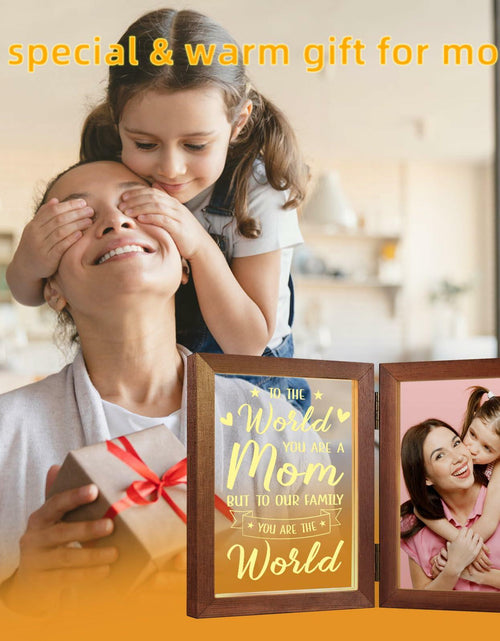 Load image into Gallery viewer, Mom Gifts 5x7 Picture Frame Night Light Table Lamp Warm Words
