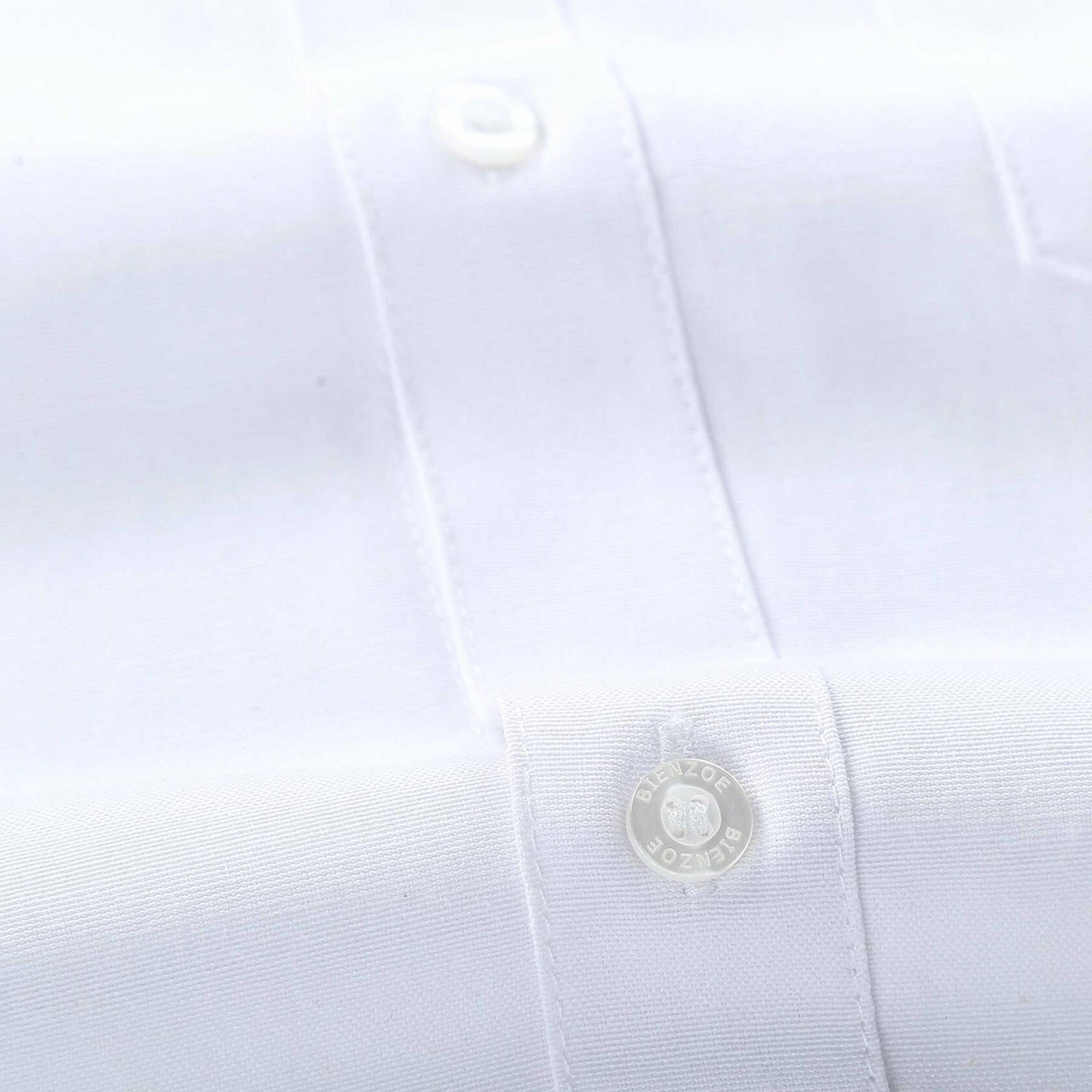 Bienzoe Boys Long Sleeve Button Down Shirt White Size 14