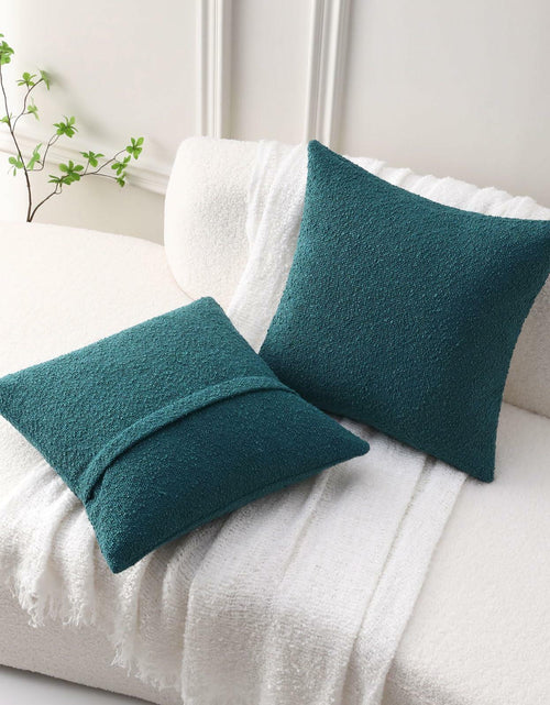 Load image into Gallery viewer, FUTEI Teal Green Decorative Throw Pillow Covers 16x16 Inch Pack of 2
