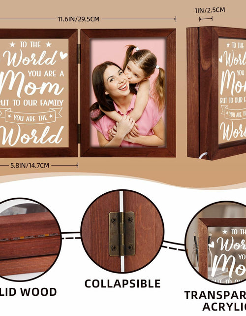 Load image into Gallery viewer, Mom Gifts 5x7 Picture Frame Night Light Table Lamp Warm Words
