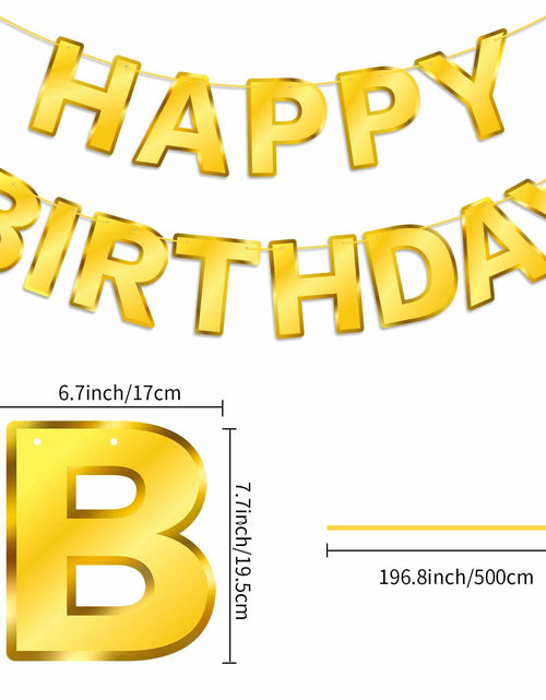 Load image into Gallery viewer, Gold Happy Birthday Banner Sign Garland Party Decoration Kids Baby Party
